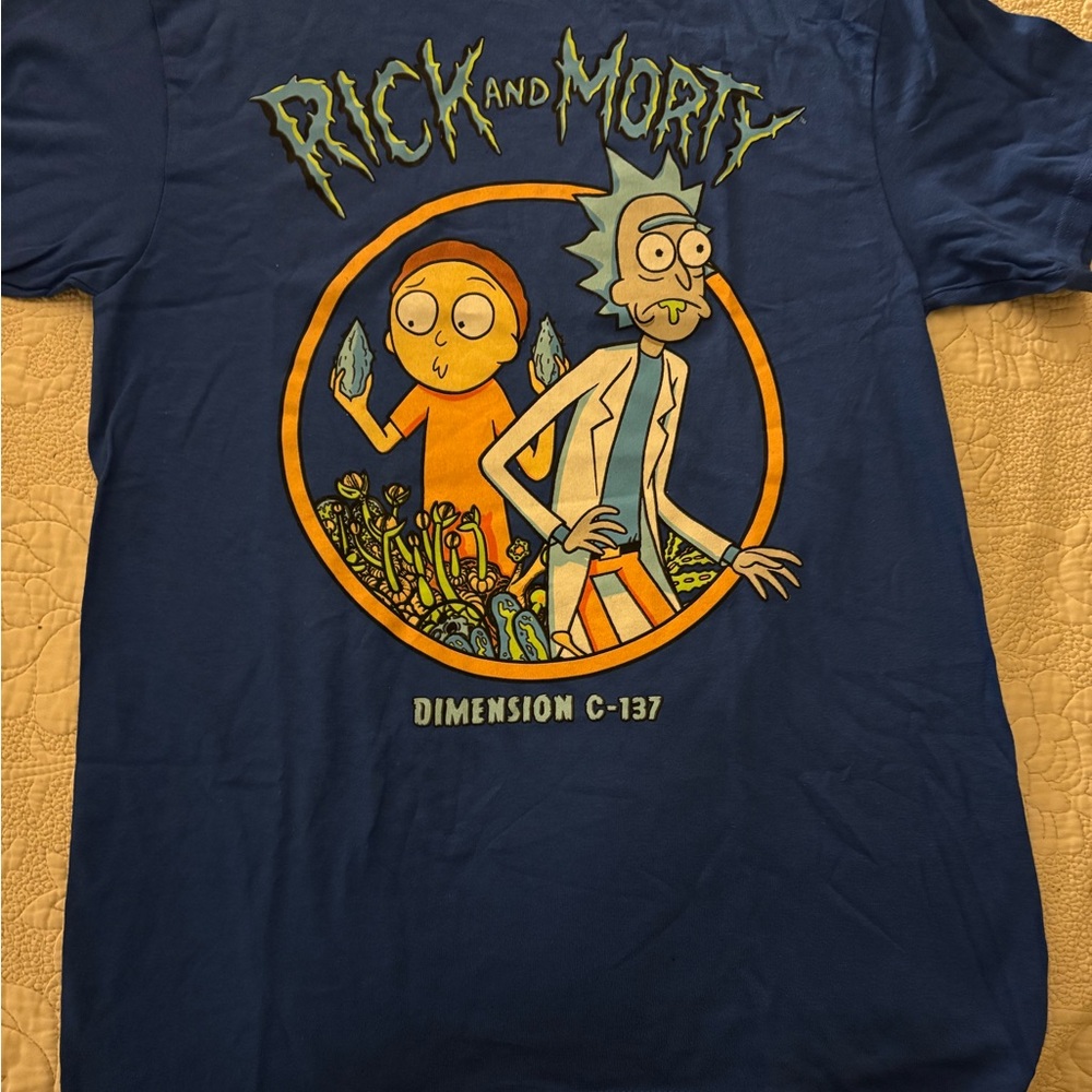 Rick and Morty Blue Graphic Tee
